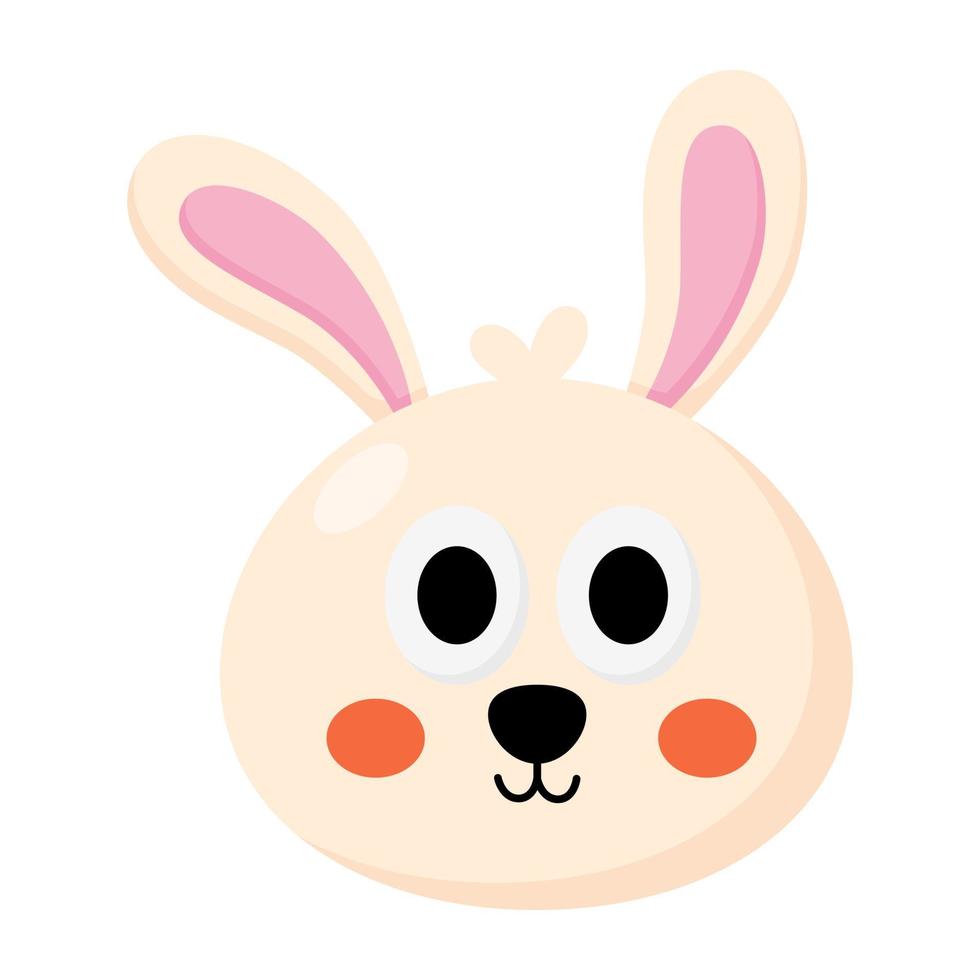 Rabbit cartoon character icon. vector