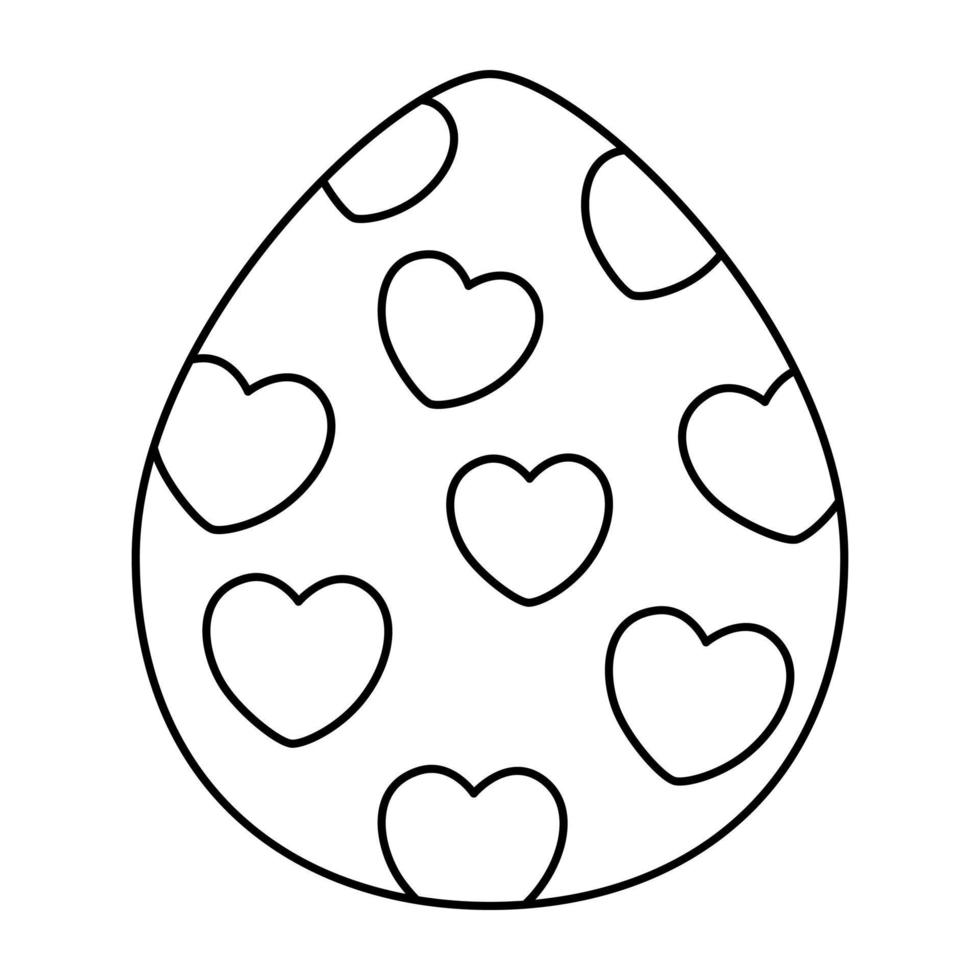 Easter egg line icon. vector