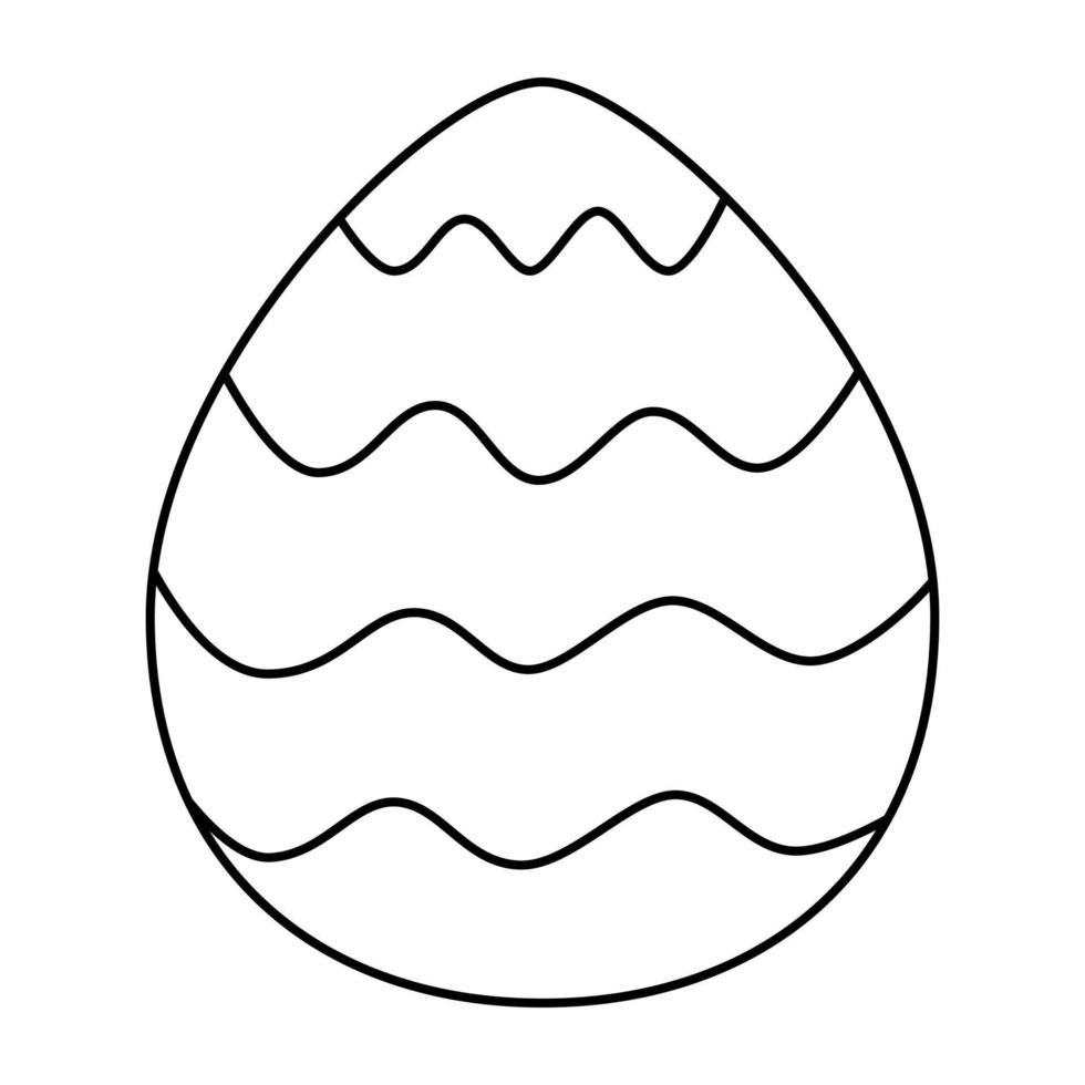 Easter egg line icon. vector