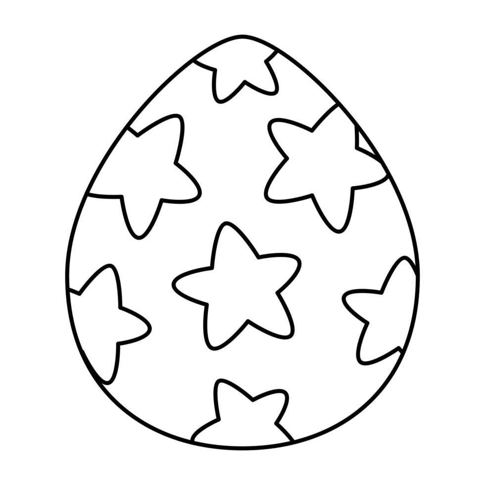 Easter egg line icon. vector