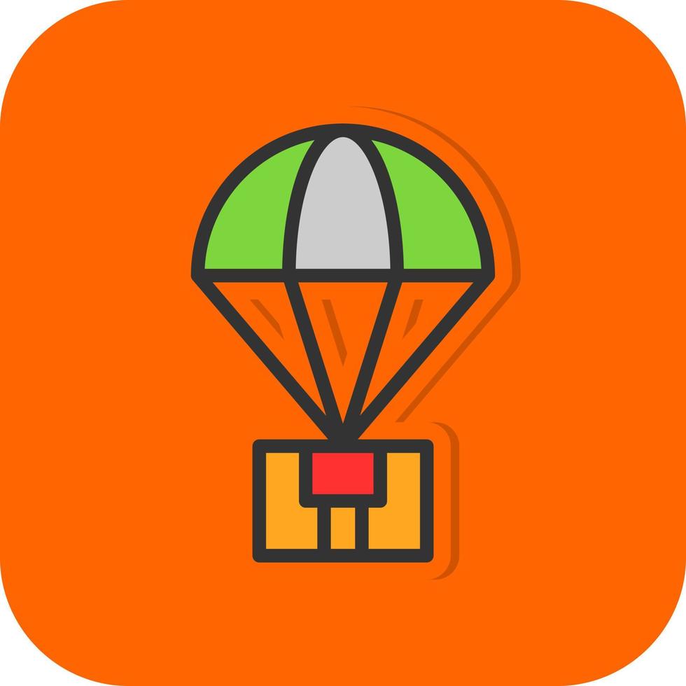 Parachute Vector Icon Design