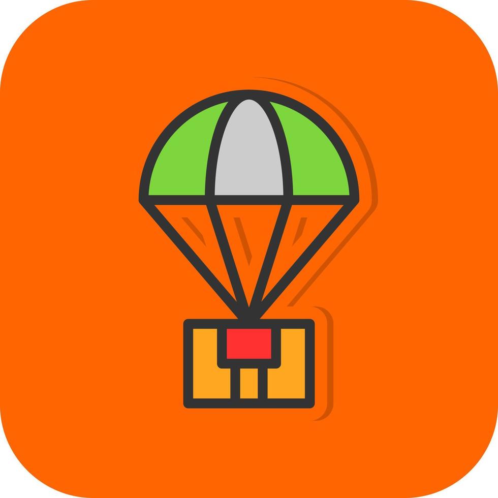 Parachute Vector Icon Design