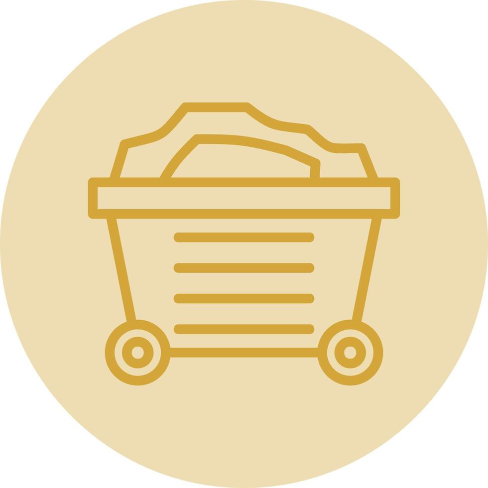 Mining Cart Vector Icon Design