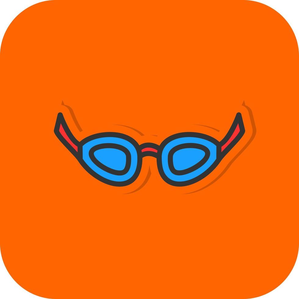 Swimming Glasses Vector Icon Design