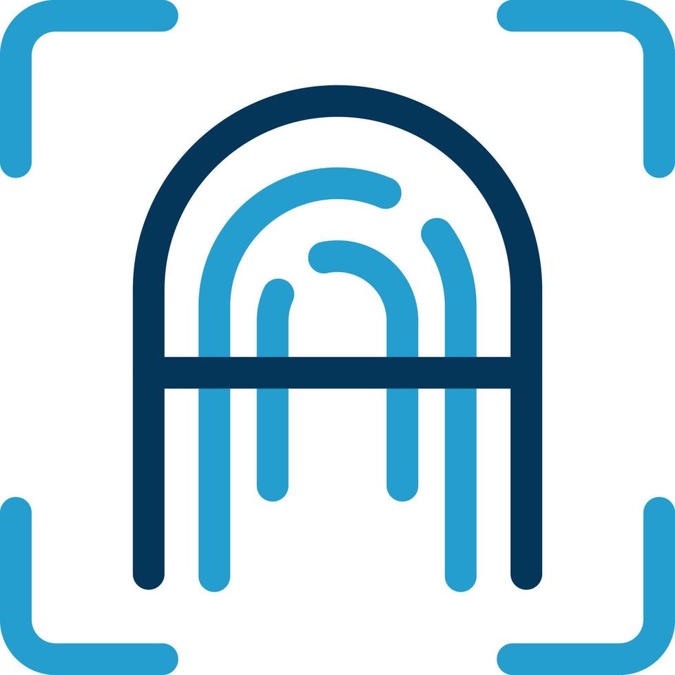Fingerprint Scan Vector Icon Design