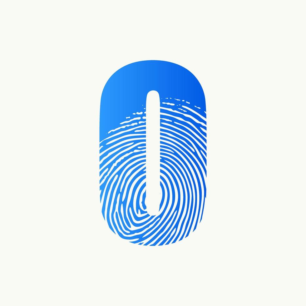 Initial O Finger Print Logo vector