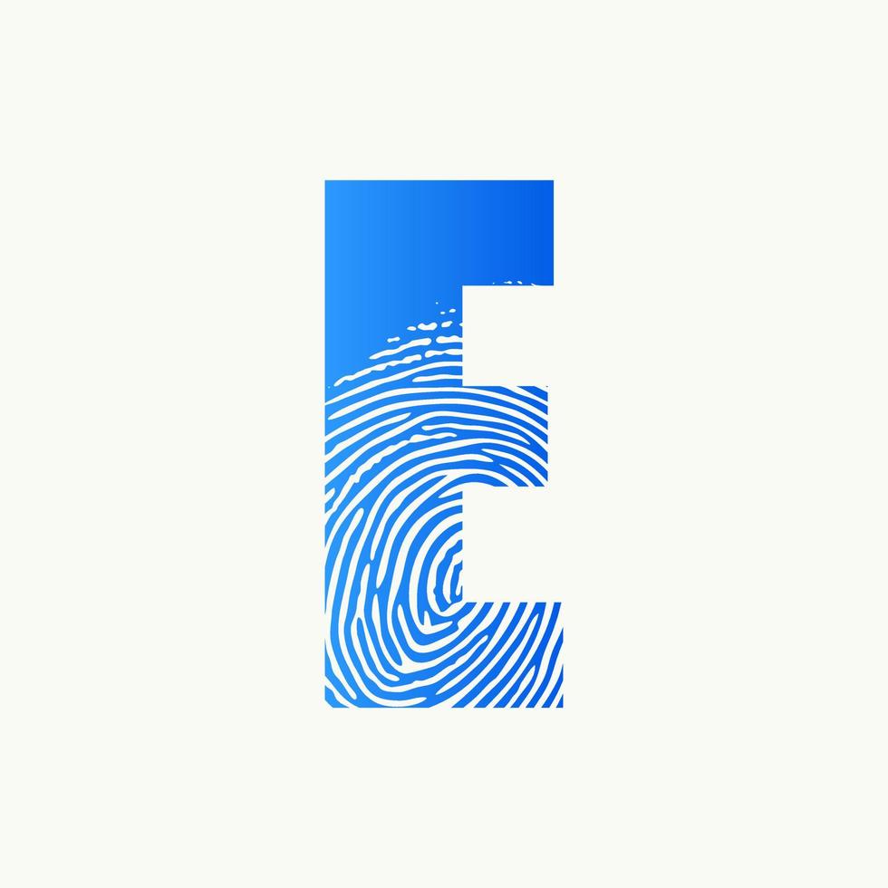 Initial E Finger Print Logo vector