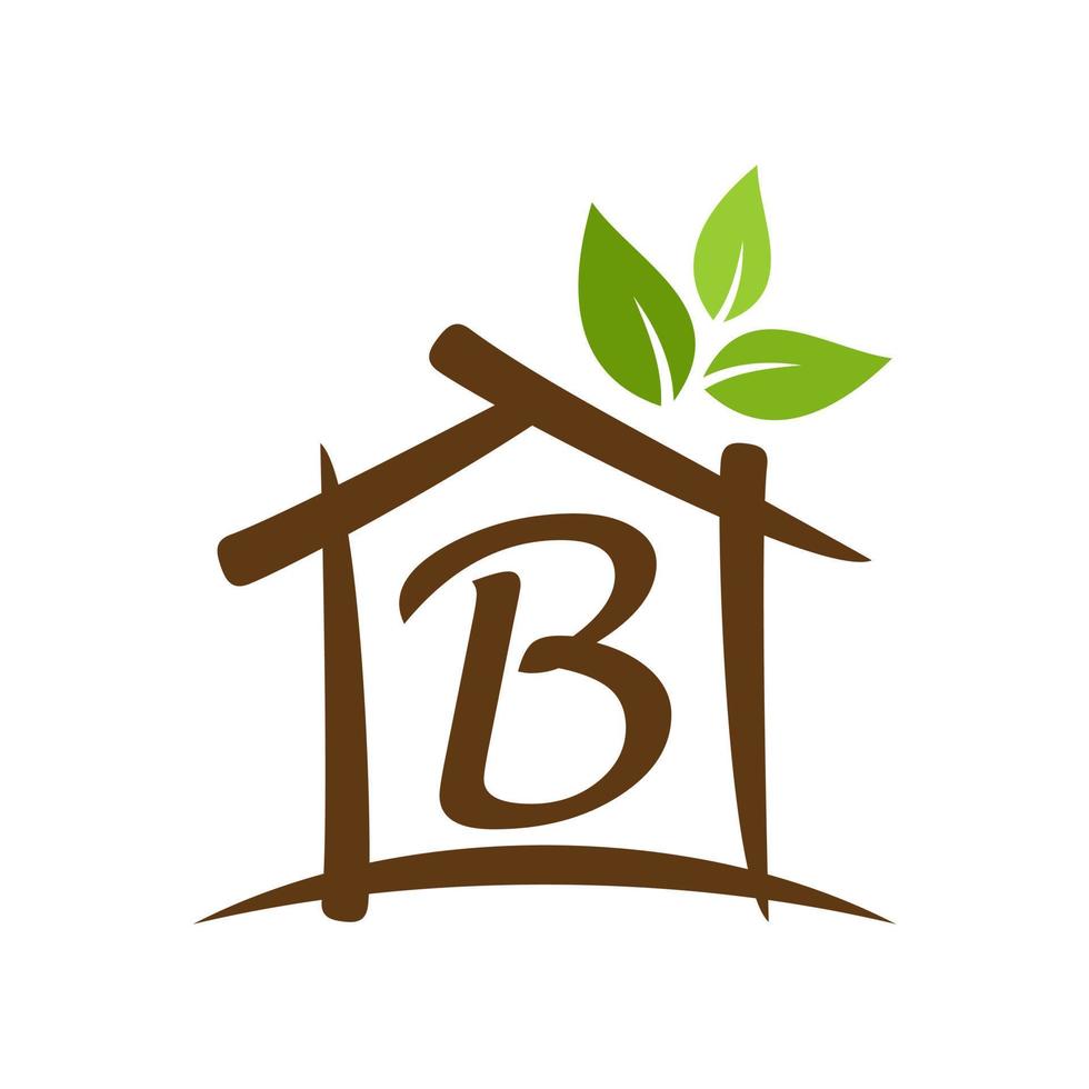 Initial B Home Garden Logo vector