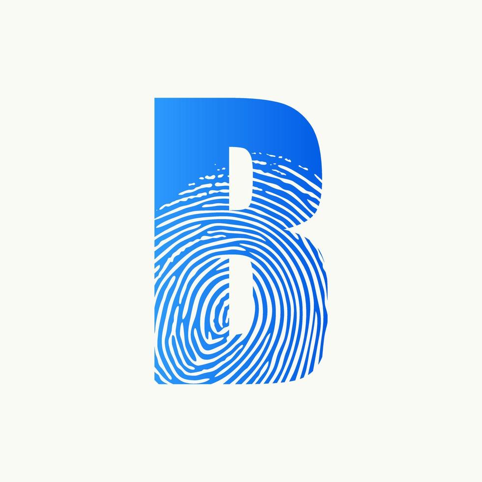 Initial B Finger Print Logo vector