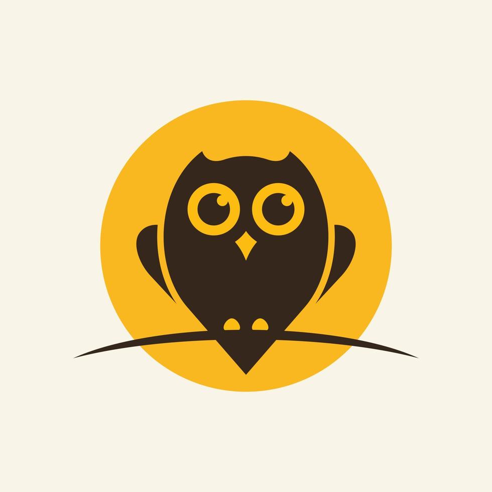 Moon and Owl Logo vector