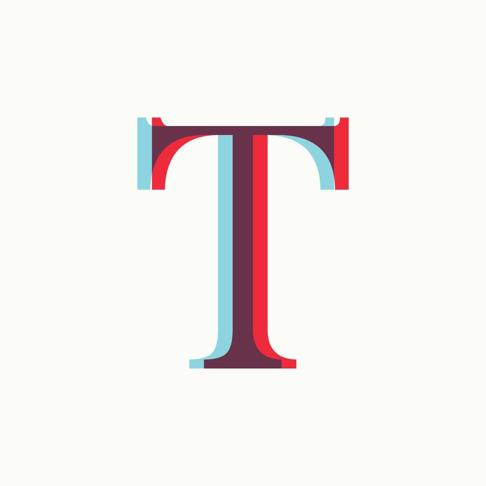 Initial T Illusion Logo vector