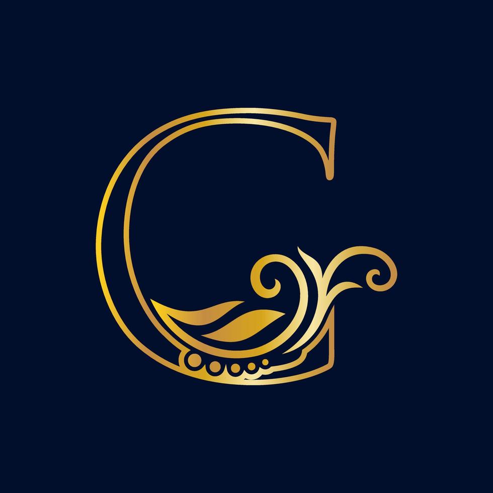 Luxury Initial Line G vector