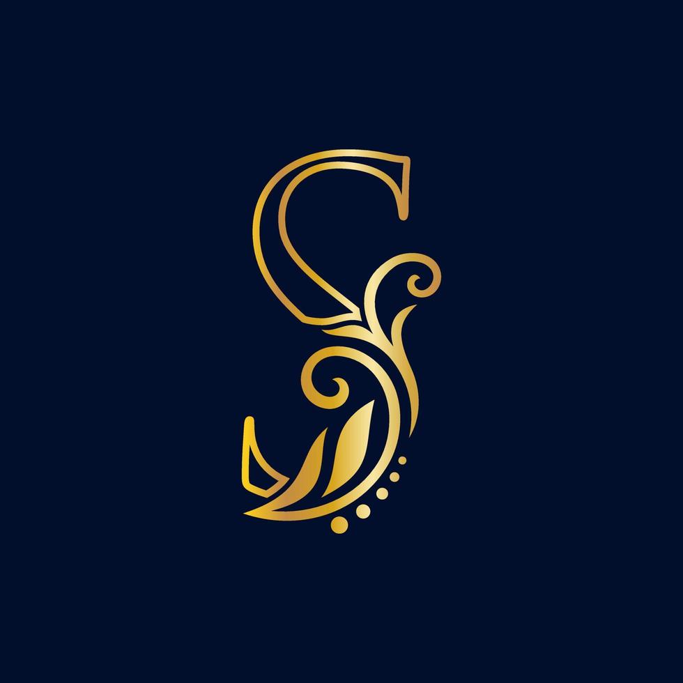Luxury Initial Line S vector