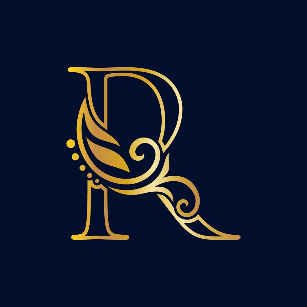 Luxury Initial Line R vector