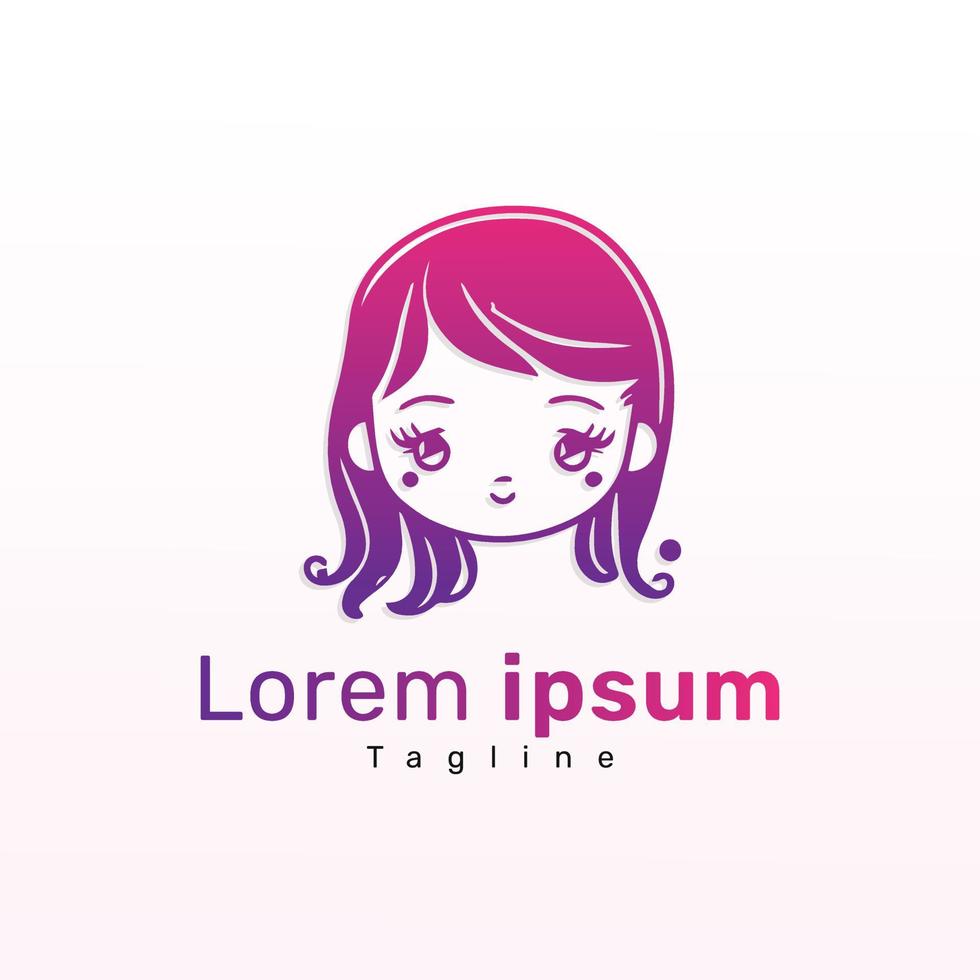 Celebrating Women's Day with a Graceful Pink Gradient Girl Logo vector