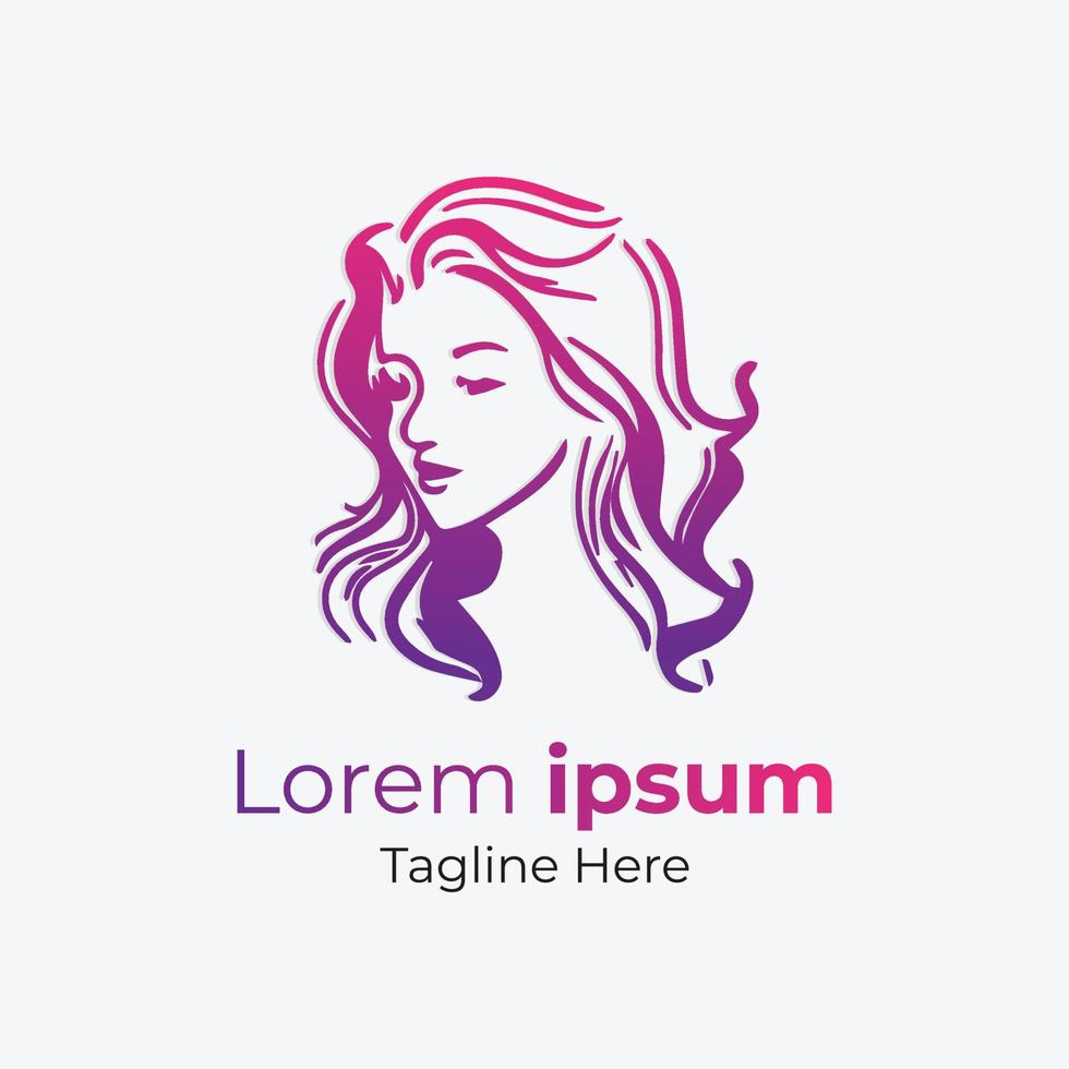 Celebrating Women's Day with a Graceful Pink Gradient Girl Logo vector