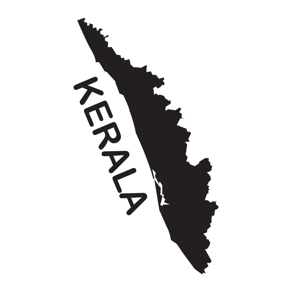 India o kerala estado mapa icono vector