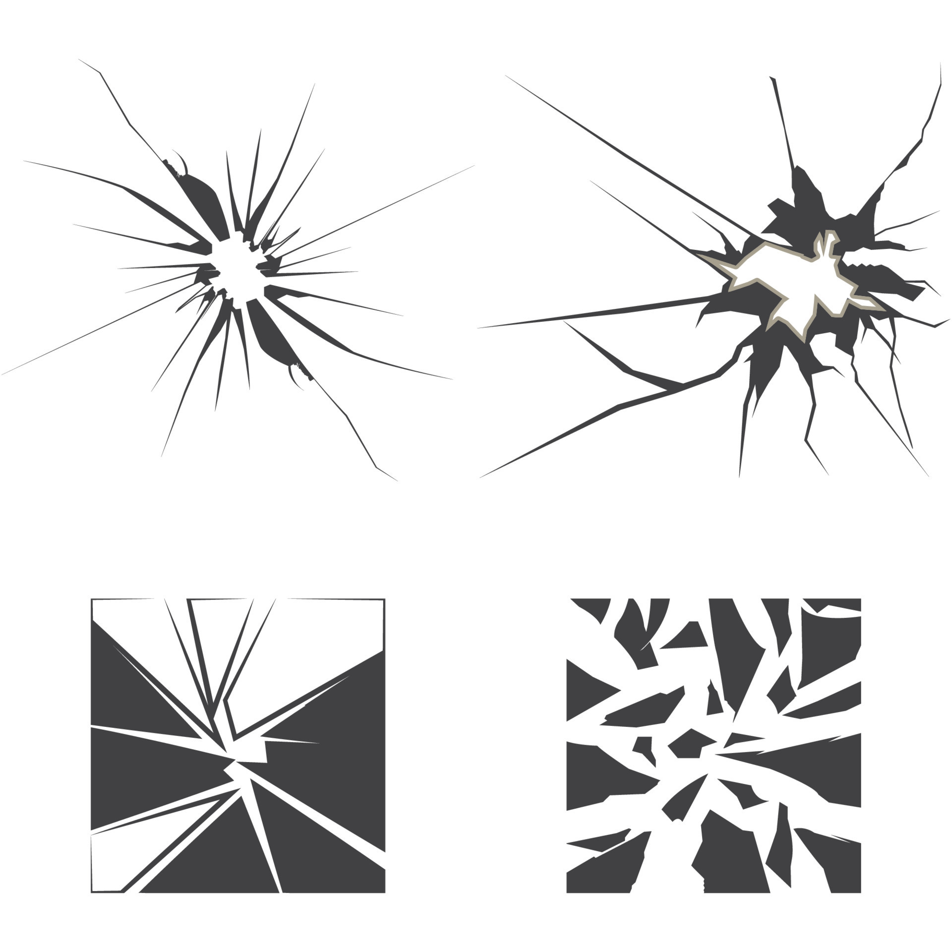 broken mirror icon 20541318 Vector Art at Vecteezy