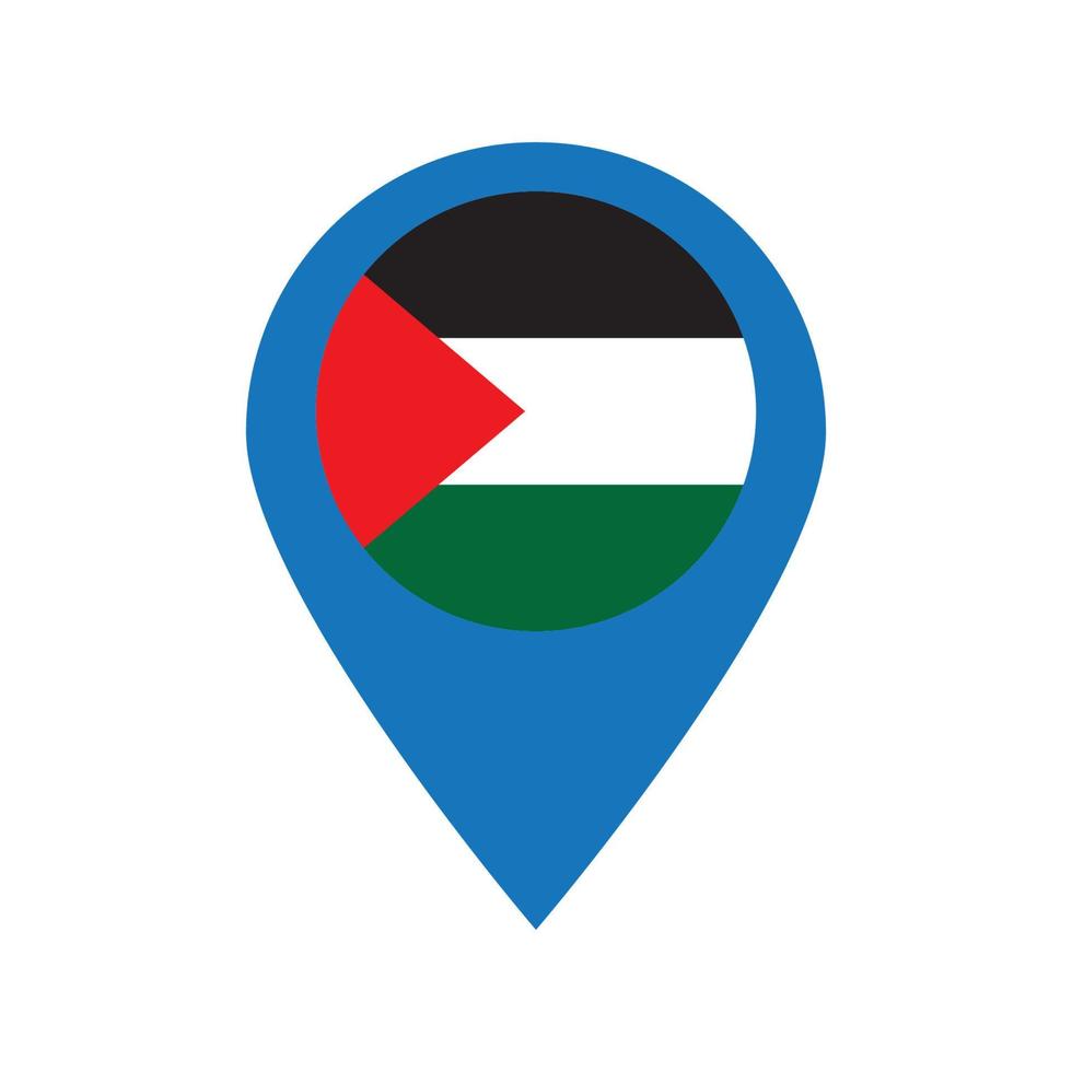 Palestina mapa icono vector