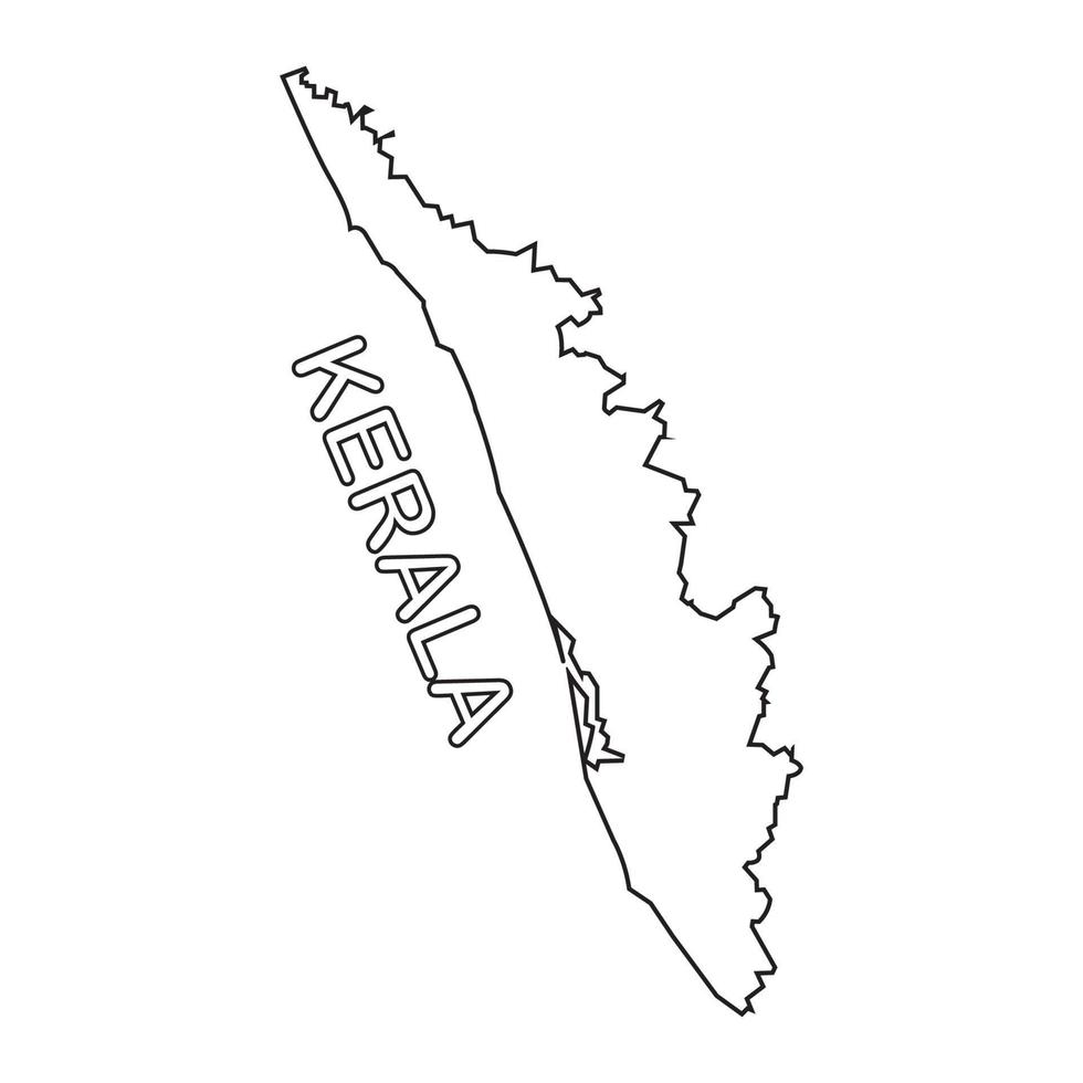 INDIA or KERALA state map icon vector