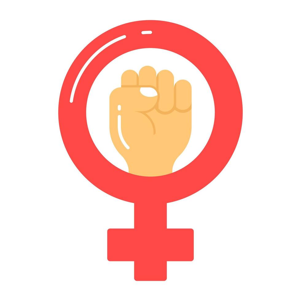 An amazing vector design of women power, premium vector