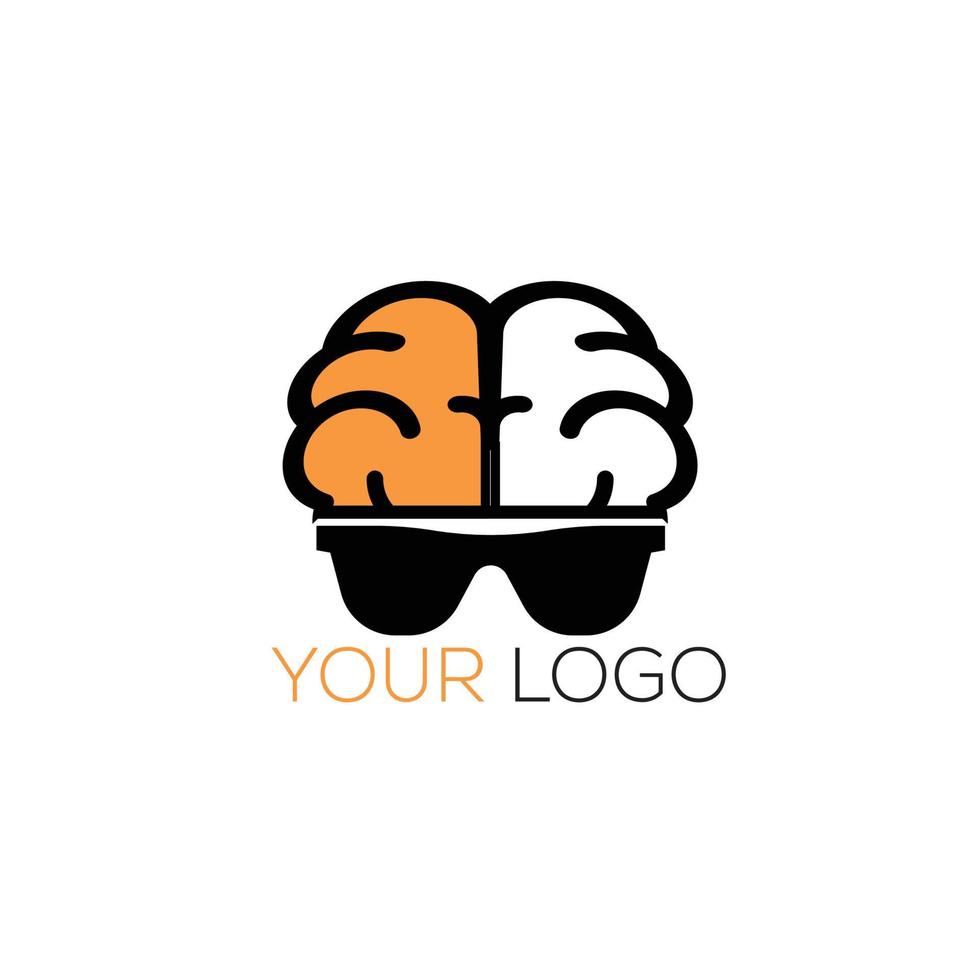 el cerebro logo vector