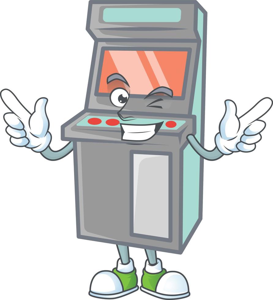 Arcade game machine icon design vector