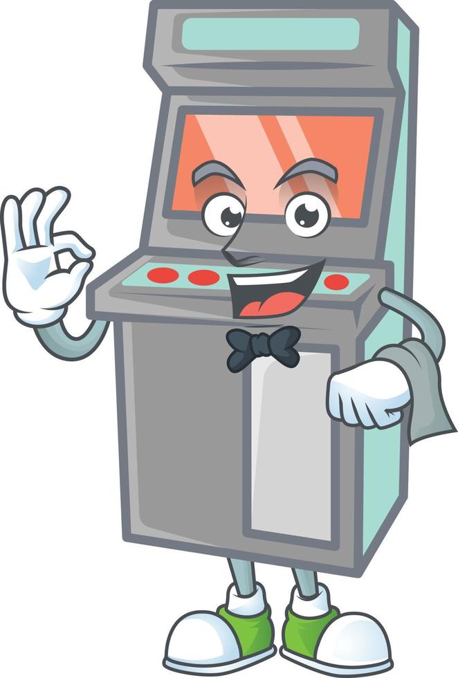Arcade game machine icon design vector