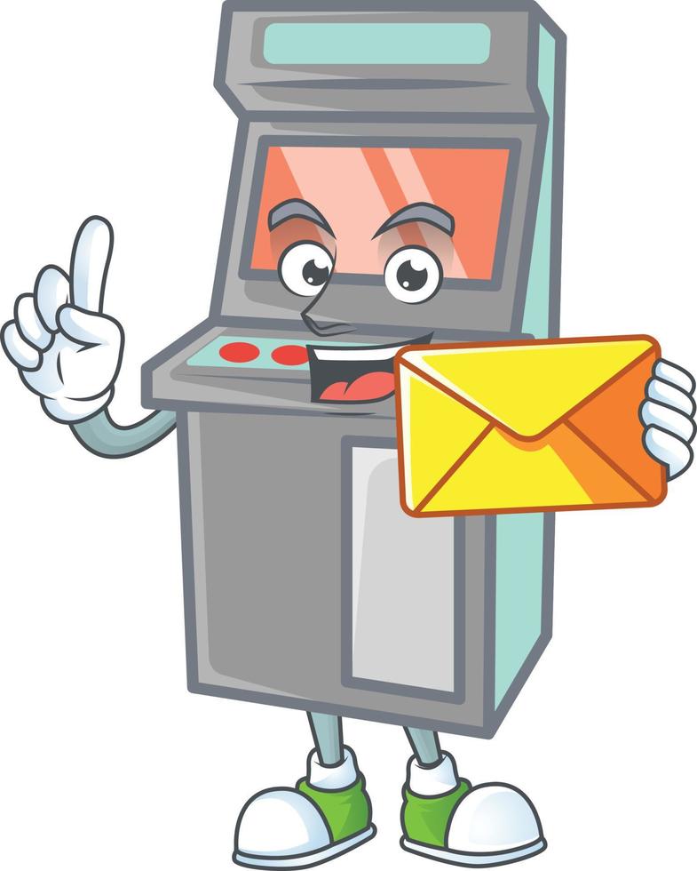 Arcade game machine icon design vector