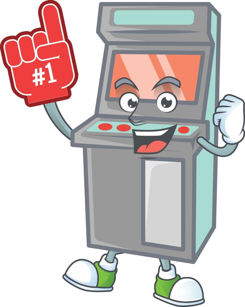 Arcade game machine icon design vector