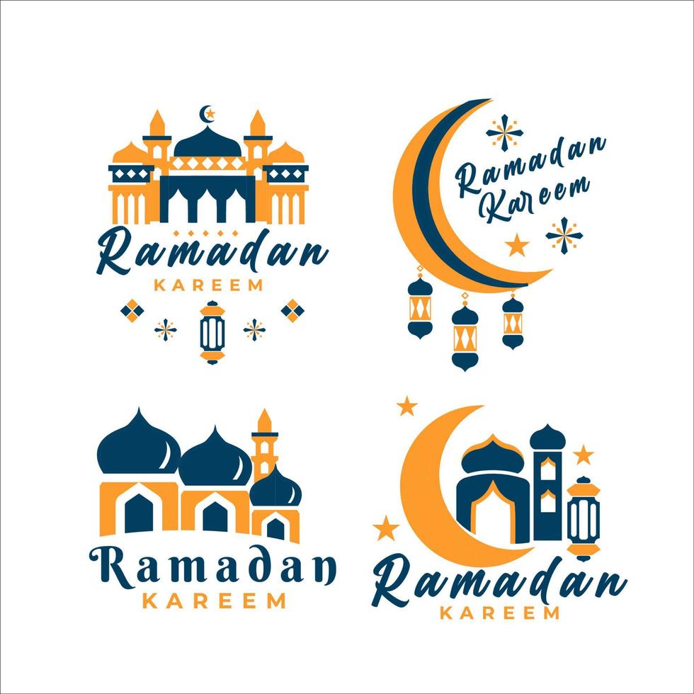 colección de Ramadán insignias en vector formato
