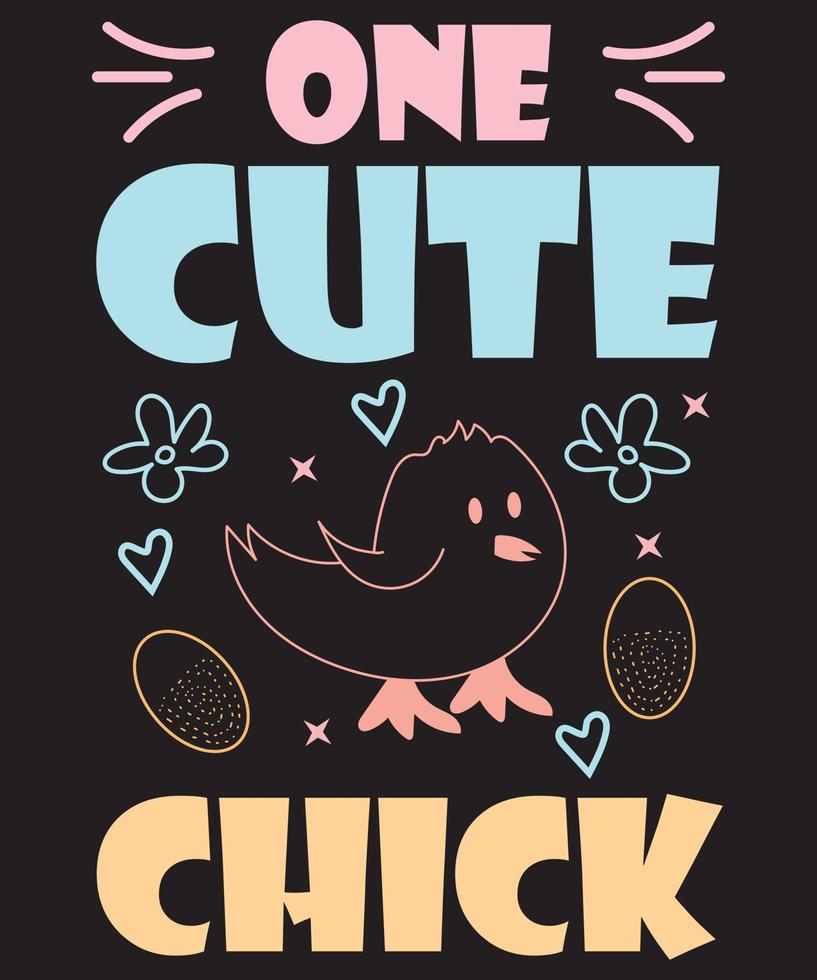 Retro Easter Chick PNG Sublimation vector