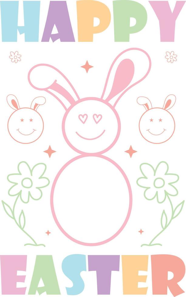 Retro Easter SVG Design vector