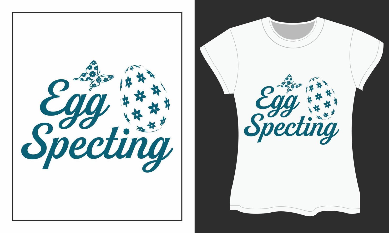 Easter day SVG t-shirt design, Egg specting vector