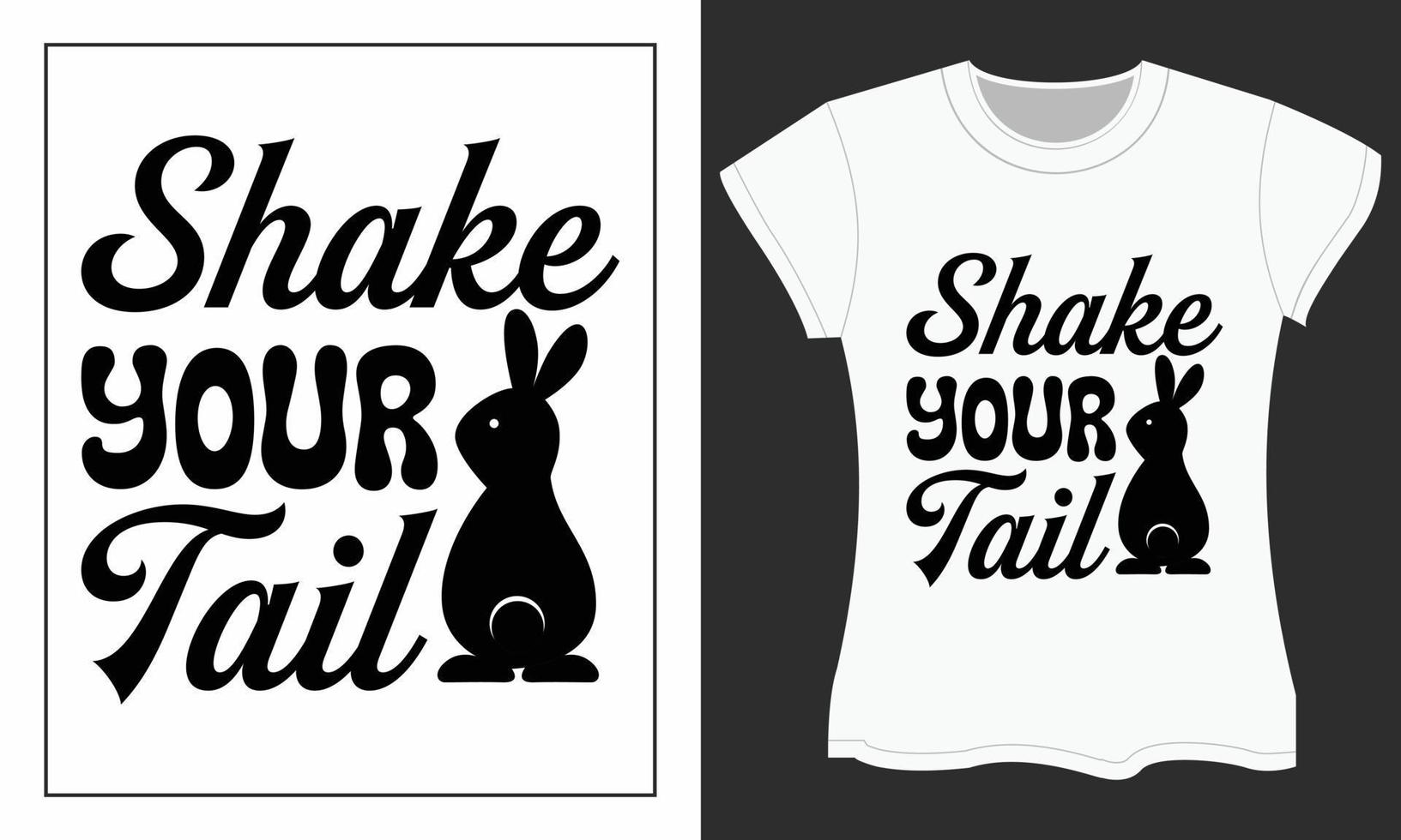 Easter day SVG craft design, Shake your tail vector