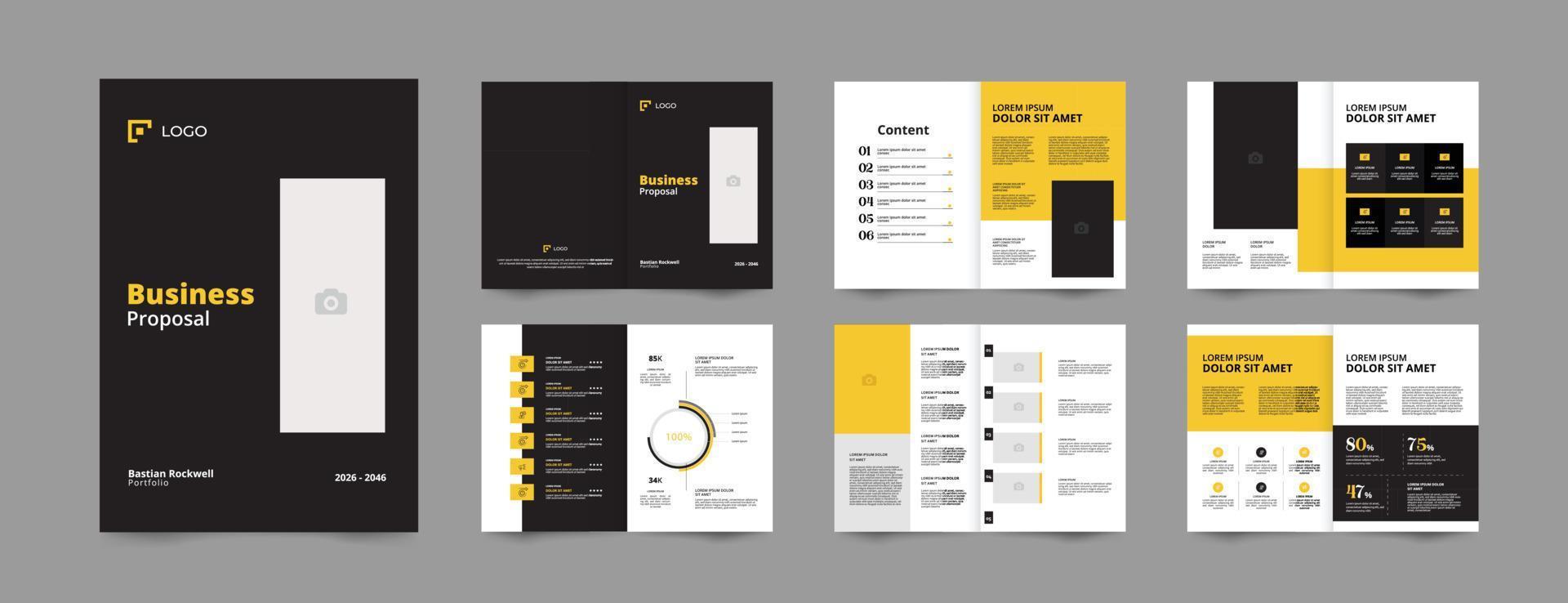 business proposal portfolio brochure design template vector