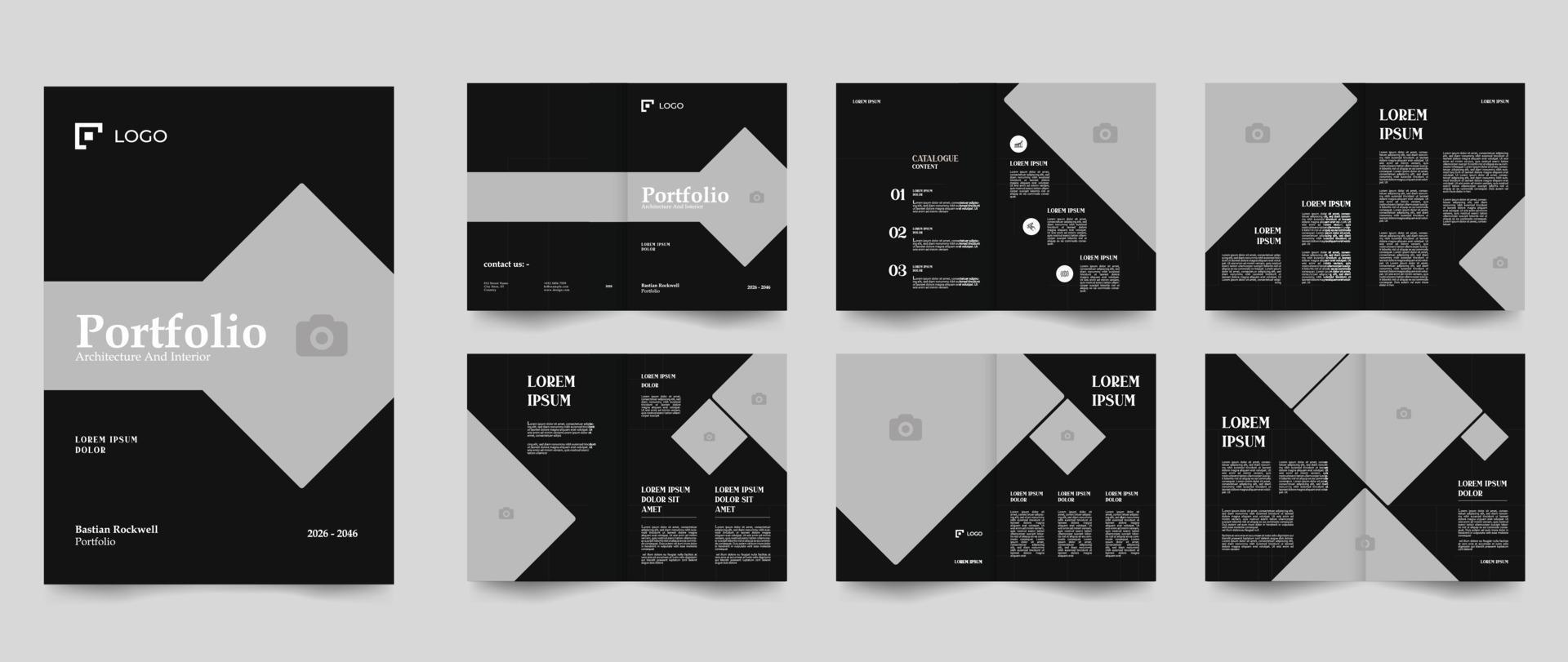 professional architecture Portfolio brochure template design vector