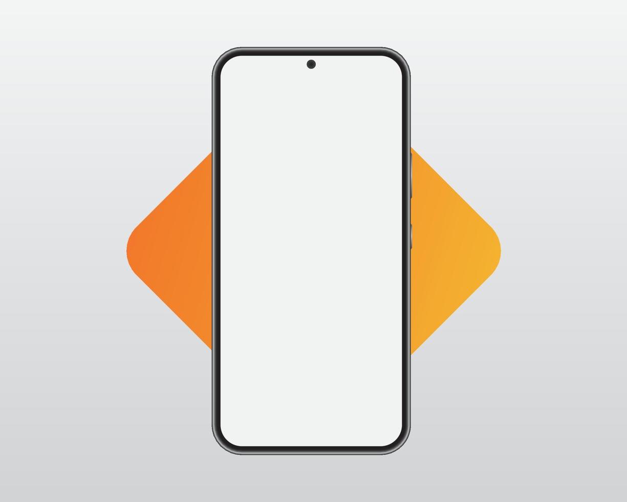 Realistic Smartphone blank screen, phone mockup, Template for infographics or presentation UI design interface vector