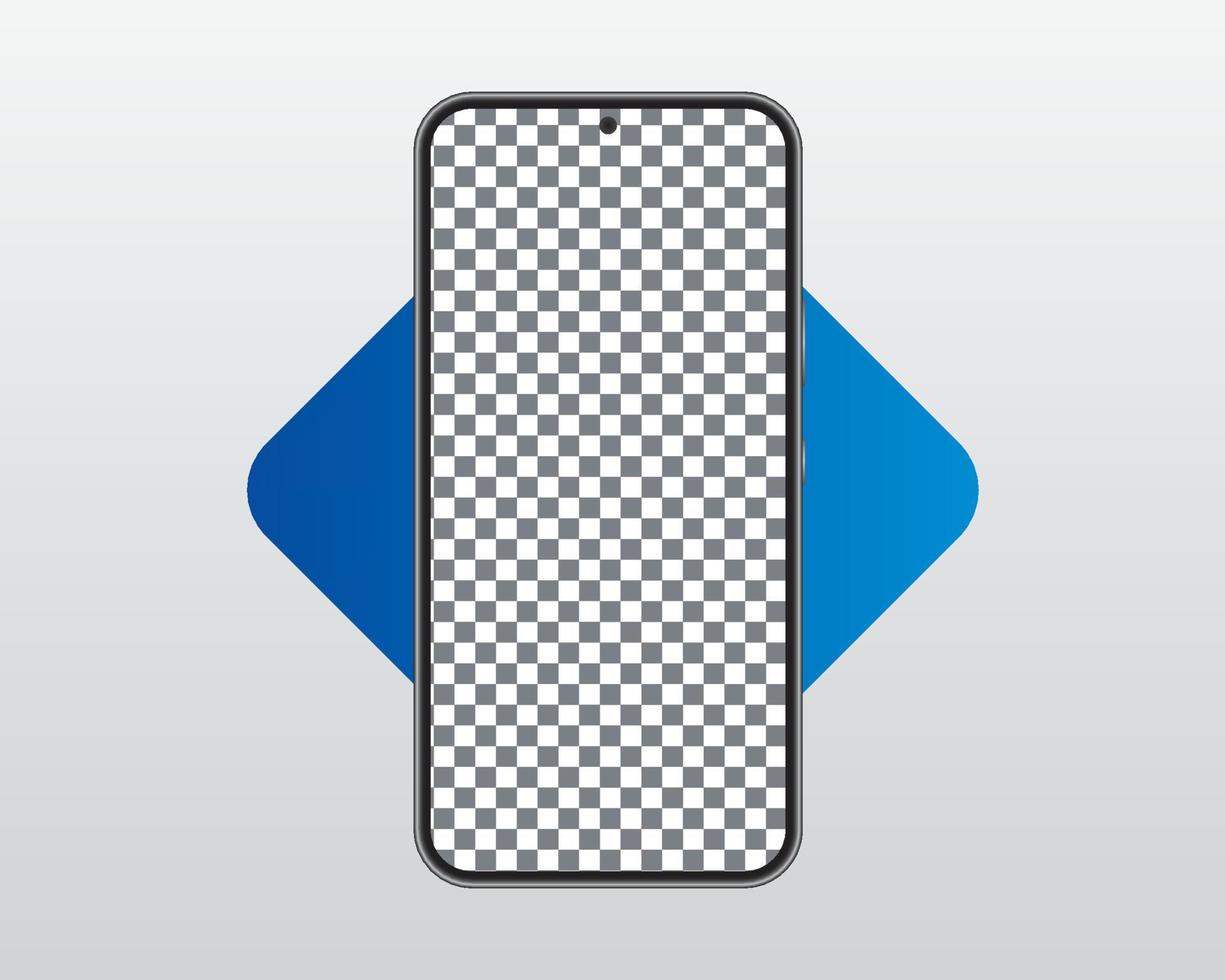 Realistic Smartphone transparent screen, phone mockup. Template for infographics or presentation UI design interface vector