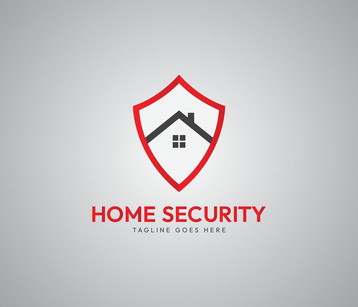 Home Security Logo, Shield Logo Template Vector Design