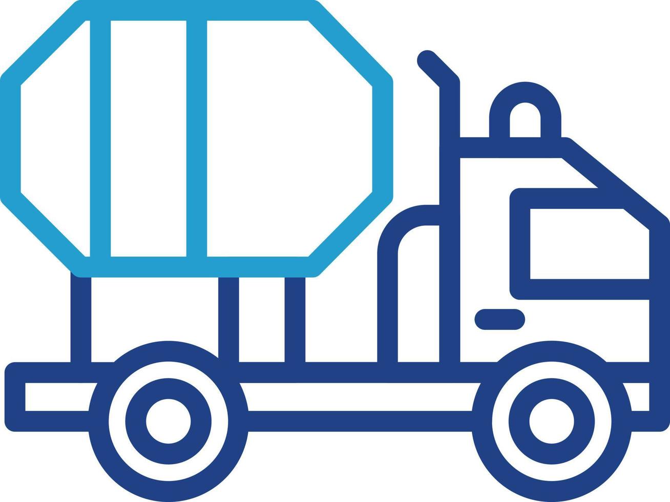 Cement Truck Vector Icon Design