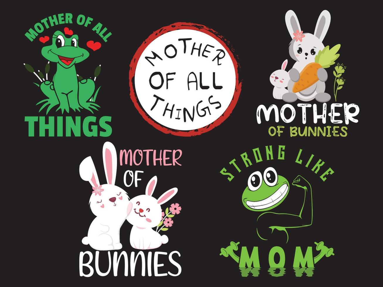 Mothers day Sublimation t shirt bundle vector