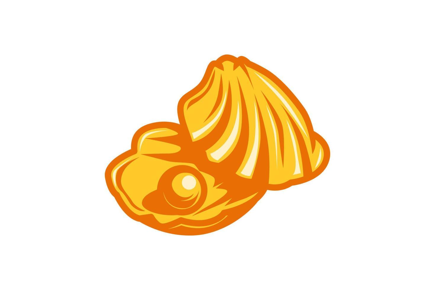 Gold shell vector illustration