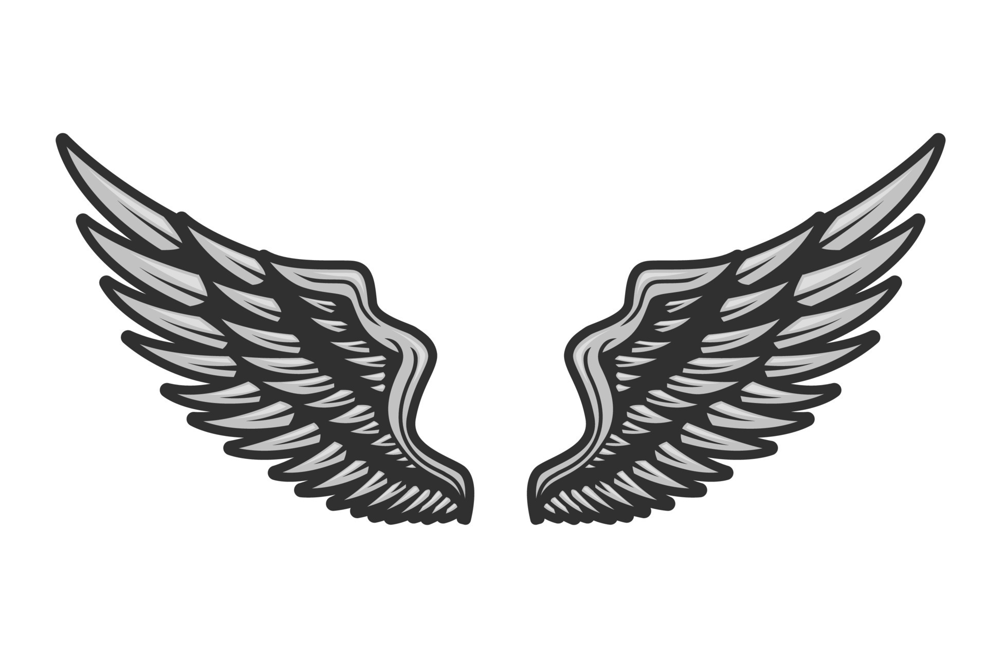 Silver wings vector 20542690 Vector Art at Vecteezy