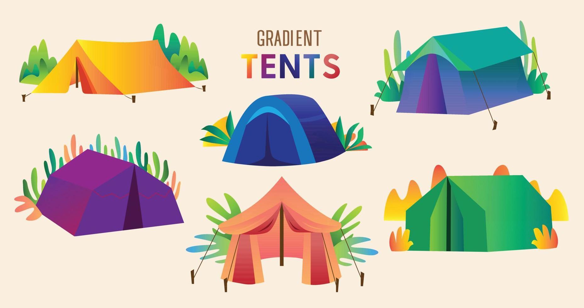 Gradient Tents Vector Collection