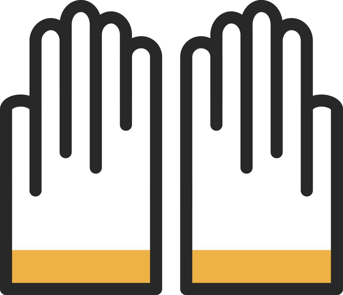 Hand Gloves Vector Icon Design