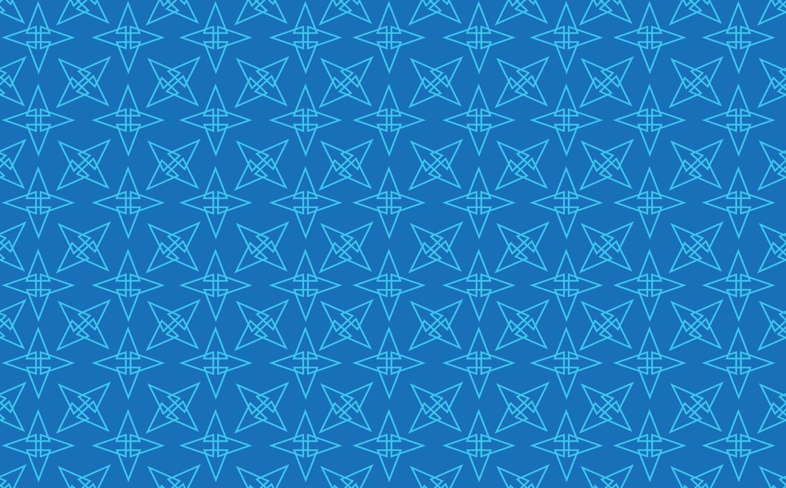 Blue colored intertwined triangles vector pattern. Abstract flower pattern. Suitable for brand, company, and fabric.