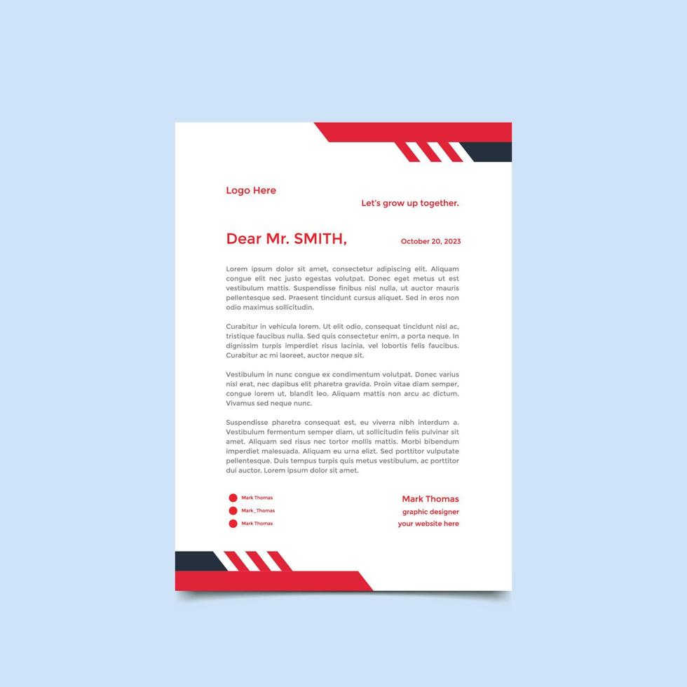 Latter Head Design,Business Latter Head Design,Elegant and minimalist style letterhead template design full Vector for your project.eps