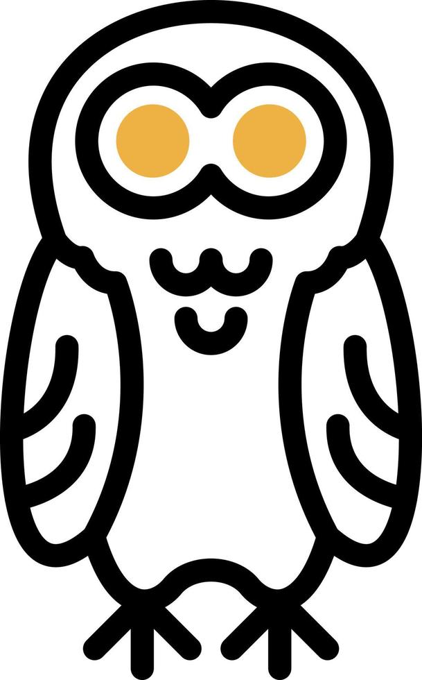 Snowy Owl Vector Icon Design