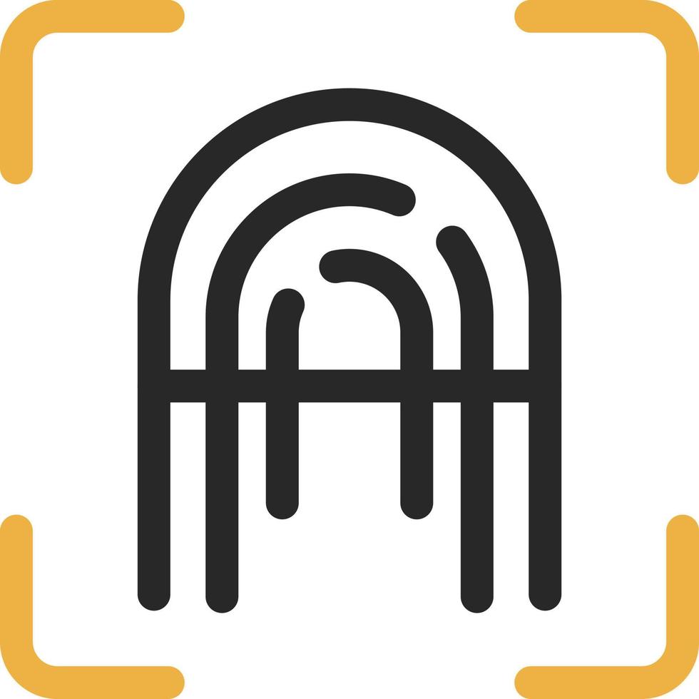 Fingerprint Scan Vector Icon Design